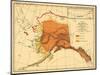 Alaska - Bear Population State Map-Lantern Press-Mounted Art Print