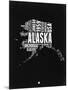 Alaska Black and White Map-NaxArt-Mounted Art Print