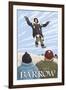 Alaska Blanket Toss, Barrow, Alaska-Lantern Press-Framed Art Print