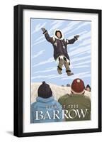 Alaska Blanket Toss, Barrow, Alaska-Lantern Press-Framed Art Print