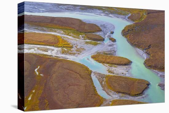 Alaska, Brooks Range, Arctic National Wildlife Refuge. Aerial of Ivishak River.-Jaynes Gallery-Stretched Canvas