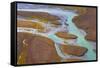 Alaska, Brooks Range, Arctic National Wildlife Refuge. Aerial of Ivishak River.-Jaynes Gallery-Framed Stretched Canvas