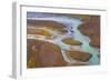 Alaska, Brooks Range, Arctic National Wildlife Refuge. Aerial of Ivishak River.-Jaynes Gallery-Framed Photographic Print