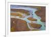 Alaska, Brooks Range, Arctic National Wildlife Refuge. Aerial of Ivishak River.-Jaynes Gallery-Framed Photographic Print