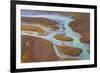 Alaska, Brooks Range, Arctic National Wildlife Refuge. Aerial of Ivishak River.-Jaynes Gallery-Framed Photographic Print