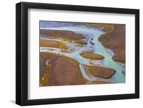 Alaska, Brooks Range, Arctic National Wildlife Refuge. Aerial of Ivishak River.-Jaynes Gallery-Framed Photographic Print