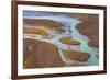 Alaska, Brooks Range, Arctic National Wildlife Refuge. Aerial of Ivishak River.-Jaynes Gallery-Framed Premium Photographic Print