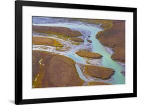 Alaska, Brooks Range, Arctic National Wildlife Refuge. Aerial of Ivishak River.-Jaynes Gallery-Framed Premium Photographic Print