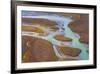 Alaska, Brooks Range, Arctic National Wildlife Refuge. Aerial of Ivishak River.-Jaynes Gallery-Framed Premium Photographic Print