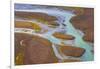 Alaska, Brooks Range, Arctic National Wildlife Refuge. Aerial of Ivishak River.-Jaynes Gallery-Framed Photographic Print