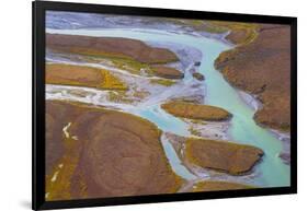 Alaska, Brooks Range, Arctic National Wildlife Refuge. Aerial of Ivishak River.-Jaynes Gallery-Framed Photographic Print