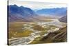 Alaska, Brooks Range, Arctic National Wildlife Refuge. Montain landscape and River.-Jaynes Gallery-Stretched Canvas