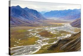 Alaska, Brooks Range, Arctic National Wildlife Refuge. Montain landscape and River.-Jaynes Gallery-Stretched Canvas