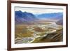 Alaska, Brooks Range, Arctic National Wildlife Refuge. Montain landscape and River.-Jaynes Gallery-Framed Photographic Print