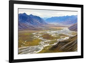 Alaska, Brooks Range, Arctic National Wildlife Refuge. Montain landscape and River.-Jaynes Gallery-Framed Photographic Print