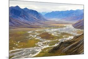 Alaska, Brooks Range, Arctic National Wildlife Refuge. Montain landscape and River.-Jaynes Gallery-Mounted Photographic Print