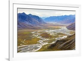 Alaska, Brooks Range, Arctic National Wildlife Refuge. Montain landscape and River.-Jaynes Gallery-Framed Premium Photographic Print