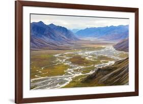 Alaska, Brooks Range, Arctic National Wildlife Refuge. Montain landscape and River.-Jaynes Gallery-Framed Premium Photographic Print