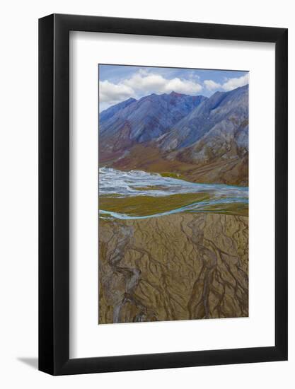 Alaska, Brooks Range, Arctic National Wildlife Refuge. Montain landscape and River.-Jaynes Gallery-Framed Photographic Print