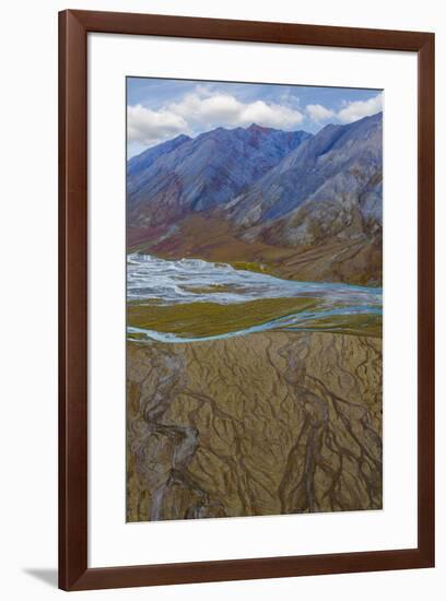 Alaska, Brooks Range, Arctic National Wildlife Refuge. Montain landscape and River.-Jaynes Gallery-Framed Premium Photographic Print