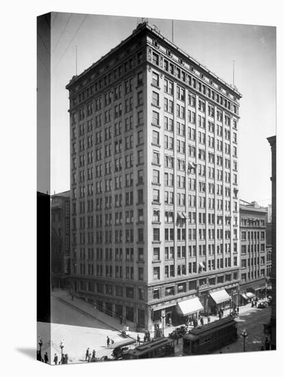 Alaska Building, 1911-Asahel Curtis-Stretched Canvas