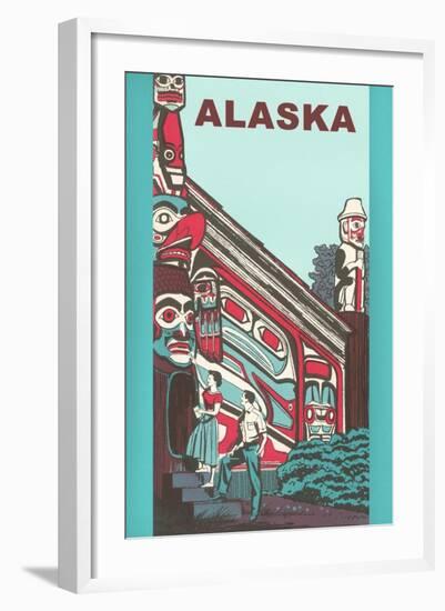 Alaska Building with Tlingit Motifs-null-Framed Art Print