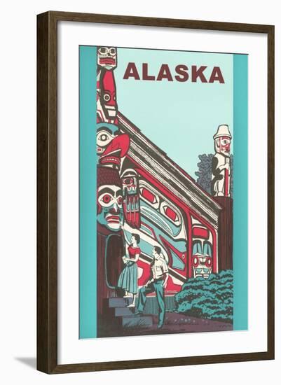 Alaska Building with Tlingit Motifs-null-Framed Art Print