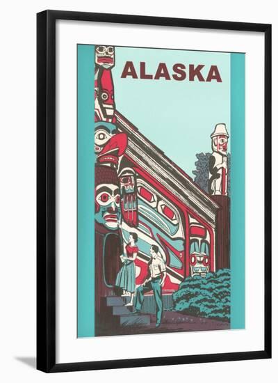 Alaska Building with Tlingit Motifs-null-Framed Art Print