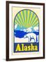 Alaska Decal, Polar Bear-null-Framed Art Print