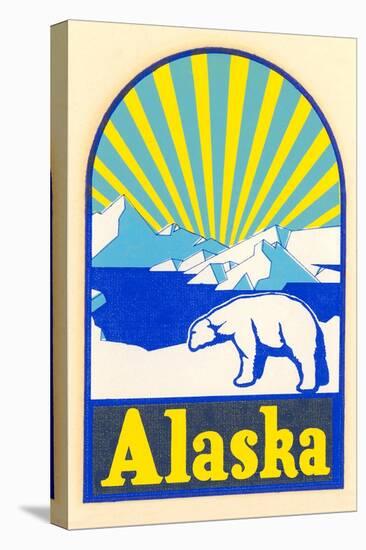 Alaska Decal, Polar Bear-null-Stretched Canvas