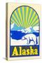 Alaska Decal, Polar Bear-null-Stretched Canvas