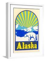 Alaska Decal, Polar Bear-null-Framed Art Print