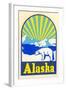 Alaska Decal, Polar Bear-null-Framed Art Print