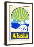 Alaska Decal, Polar Bear-null-Framed Art Print