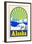 Alaska Decal, Polar Bear-null-Framed Art Print