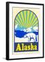 Alaska Decal, Polar Bear-null-Framed Art Print