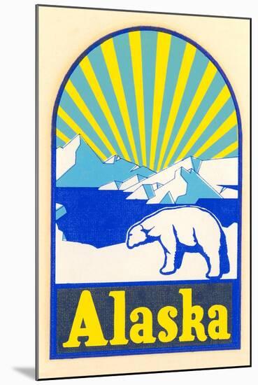 Alaska Decal, Polar Bear-null-Mounted Art Print
