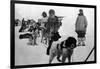 Alaska - Dog Sled Team and Men in Parkas-Lantern Press-Framed Art Print