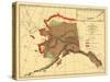 Alaska - Fox Population State Map-Lantern Press-Stretched Canvas