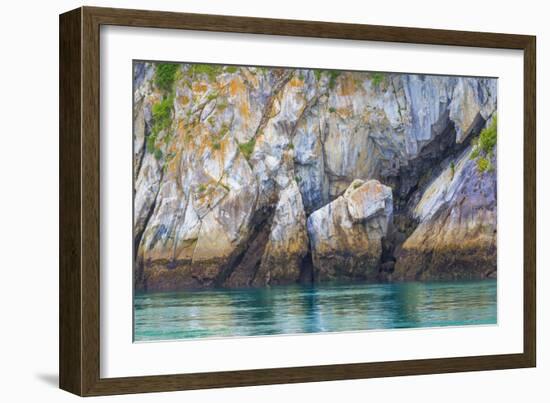 Alaska, Glacier Bay National Park. Cliff Reflects in Seawater-Jaynes Gallery-Framed Photographic Print