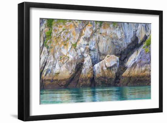 Alaska, Glacier Bay National Park. Cliff Reflects in Seawater-Jaynes Gallery-Framed Photographic Print