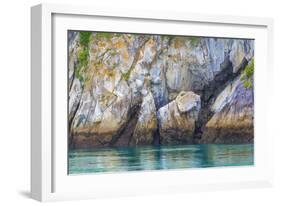 Alaska, Glacier Bay National Park. Cliff Reflects in Seawater-Jaynes Gallery-Framed Photographic Print