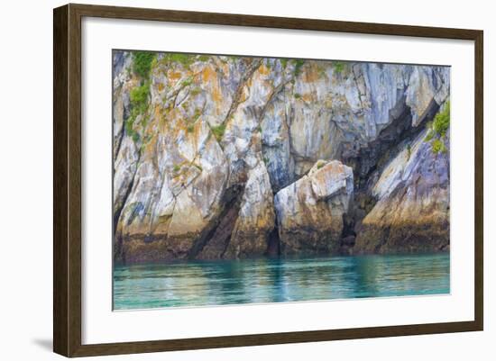 Alaska, Glacier Bay National Park. Cliff Reflects in Seawater-Jaynes Gallery-Framed Photographic Print