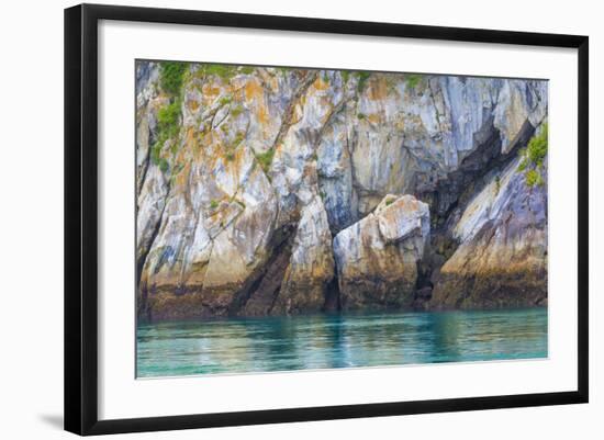 Alaska, Glacier Bay National Park. Cliff Reflects in Seawater-Jaynes Gallery-Framed Photographic Print