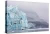 Alaska, Glacier Bay National Park. Margerie Glacier and Forested Mountain-Jaynes Gallery-Stretched Canvas