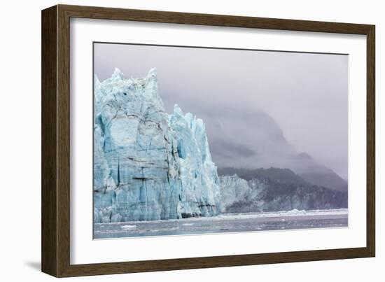 Alaska, Glacier Bay National Park. Margerie Glacier and Forested Mountain-Jaynes Gallery-Framed Photographic Print