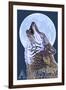 Alaska, Howling Wolf-Lantern Press-Framed Art Print