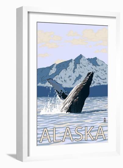 Alaska - Humpback Whale-Lantern Press-Framed Art Print
