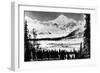 Alaska - Mt McKinley and Mt Foraka-Lantern Press-Framed Art Print