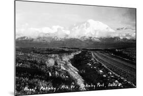 Alaska - Mt McKinley Nat'l Park View of the Mountain-Lantern Press-Mounted Art Print